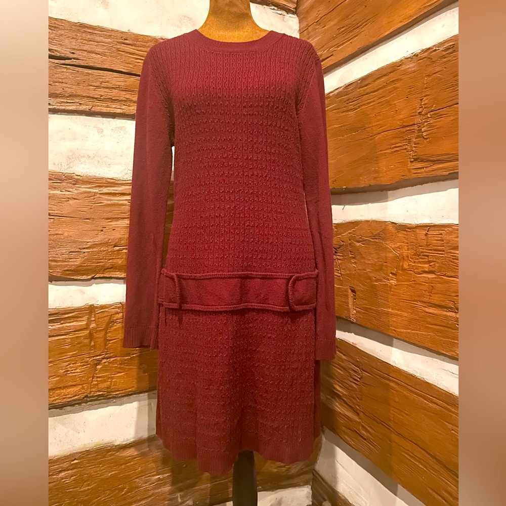 iZ Byer Burgundy Knit Dress